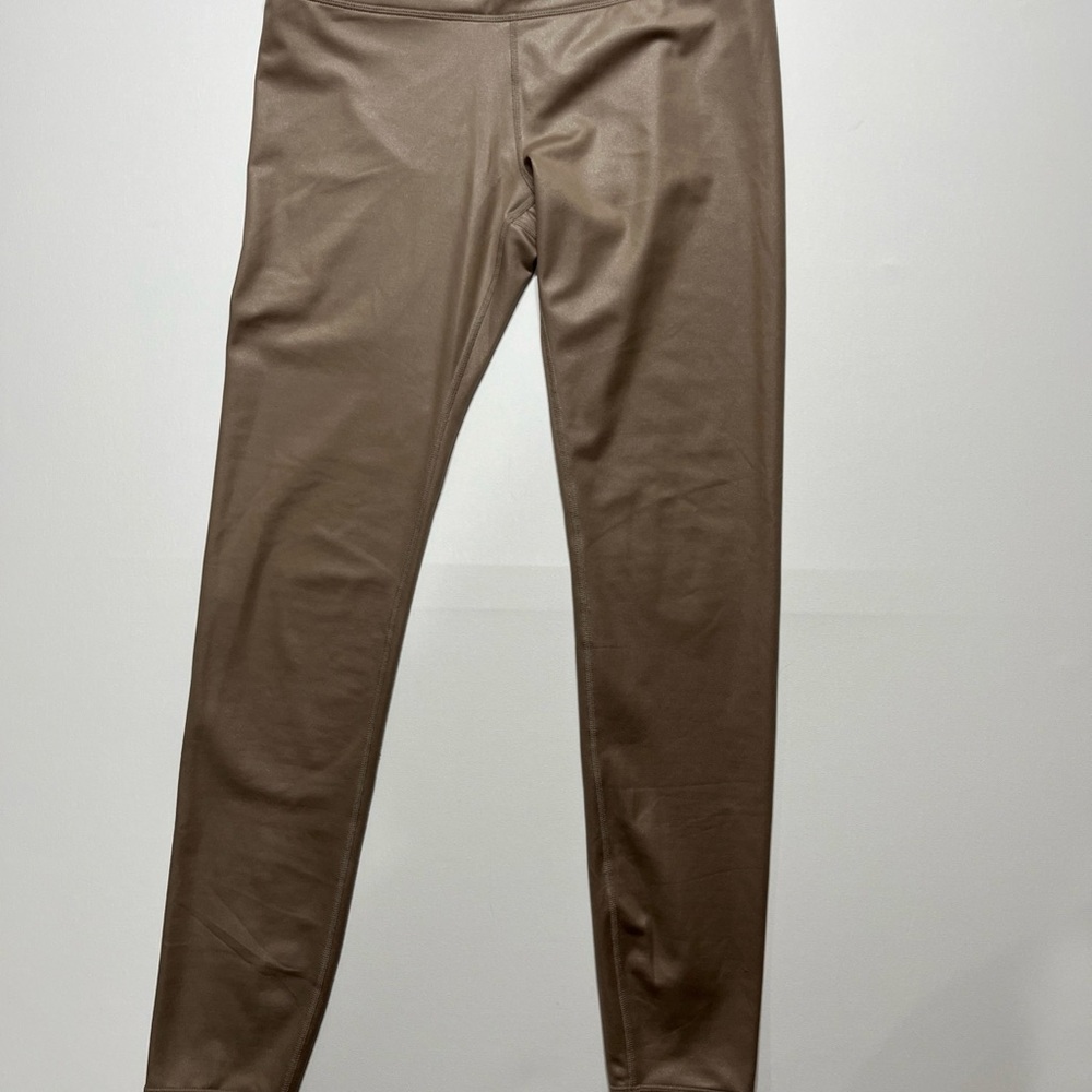 Athleta Gold Faux Leather  Leggings MT